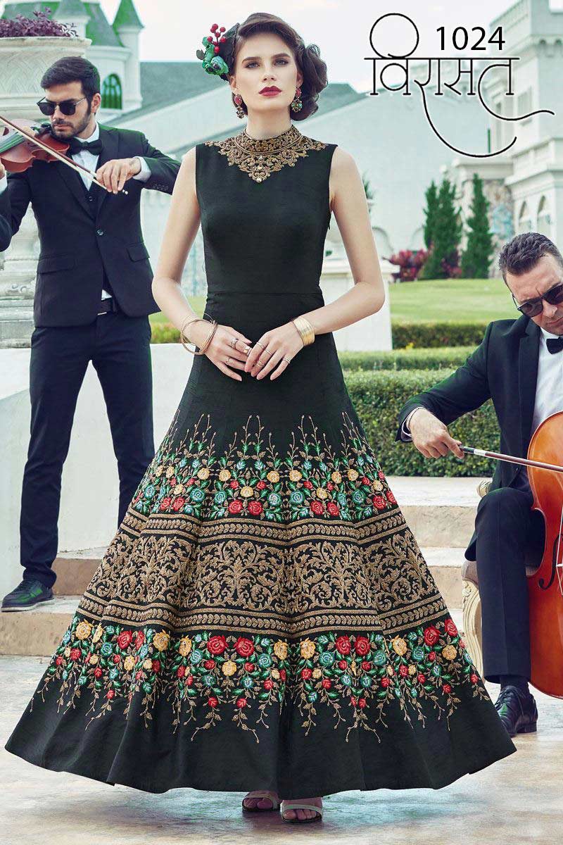 Virasat Vol-6 Nyal Fashion Bridal Silk Handwork Gown Virasat Vol-6 Nyal Fashion Bridal Silk Handwork Gown